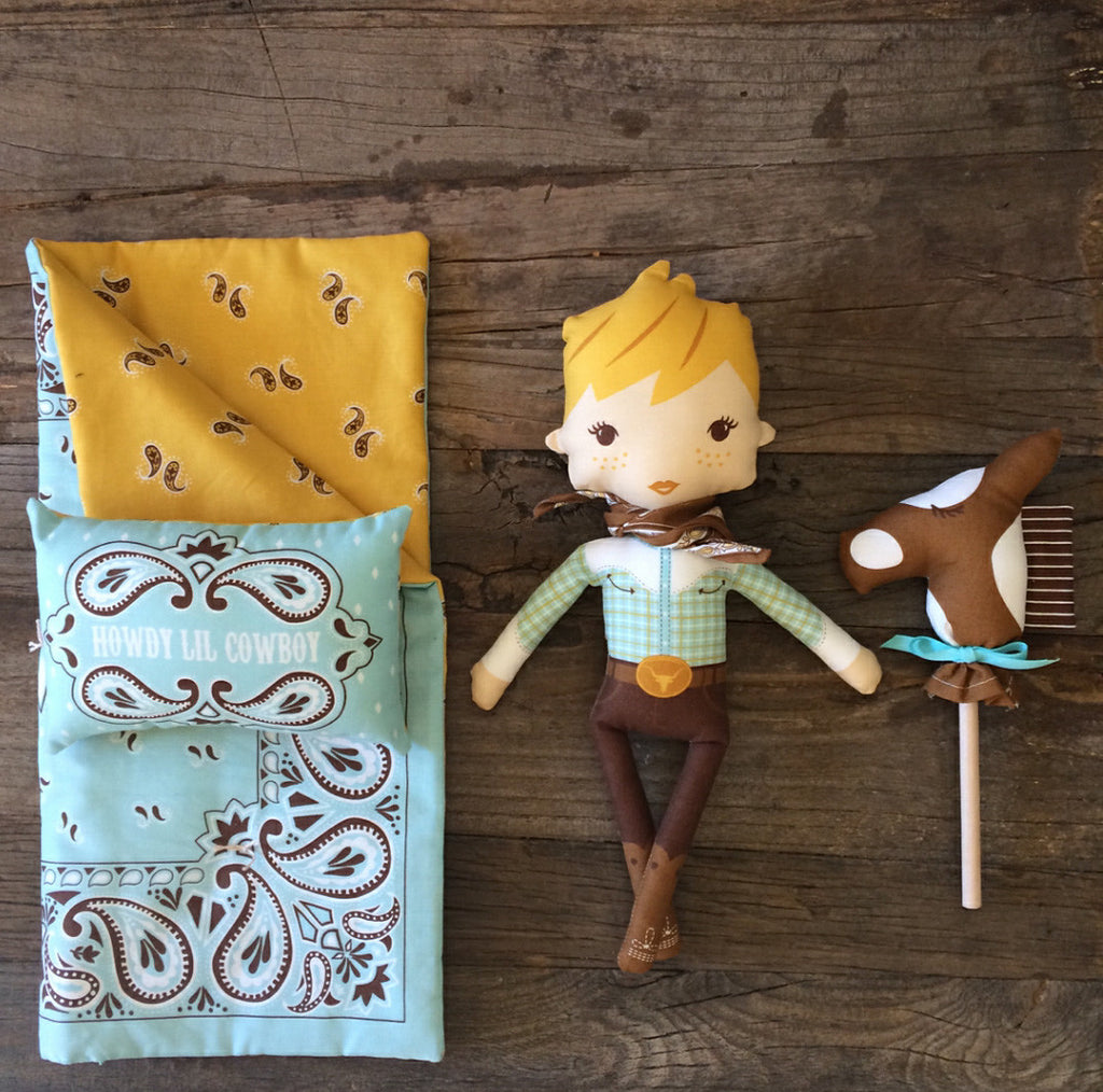 Howdy Boy Doll Panel by Stacy Iest Hsu for Moda