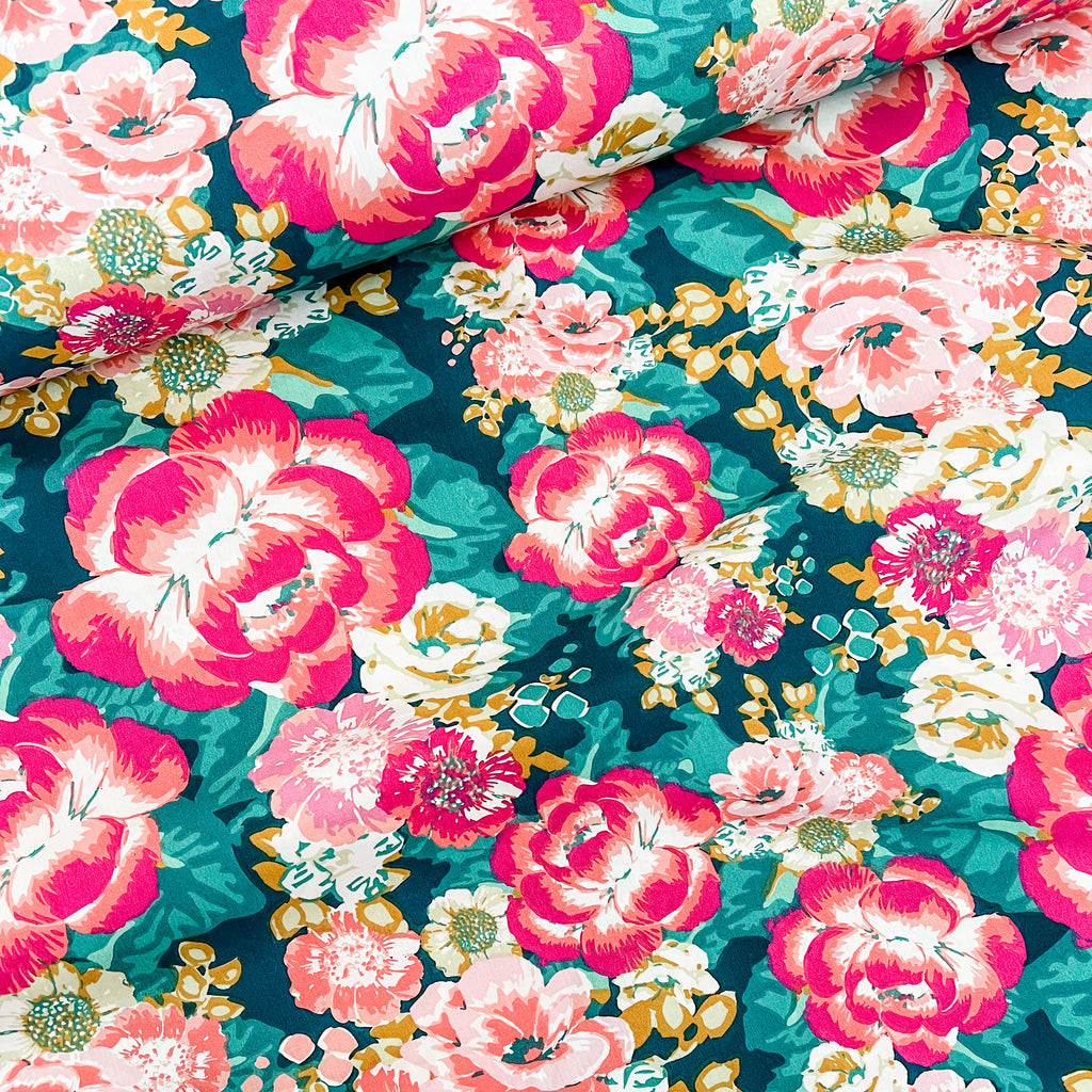 108 Wide Back Acqua Di Rose by Art Gallery Fabrics