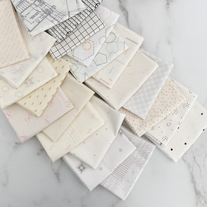 Hush Hush by Riley Blake Designers for Riley Blake Designs Low Volume Fat Quarter Bundle