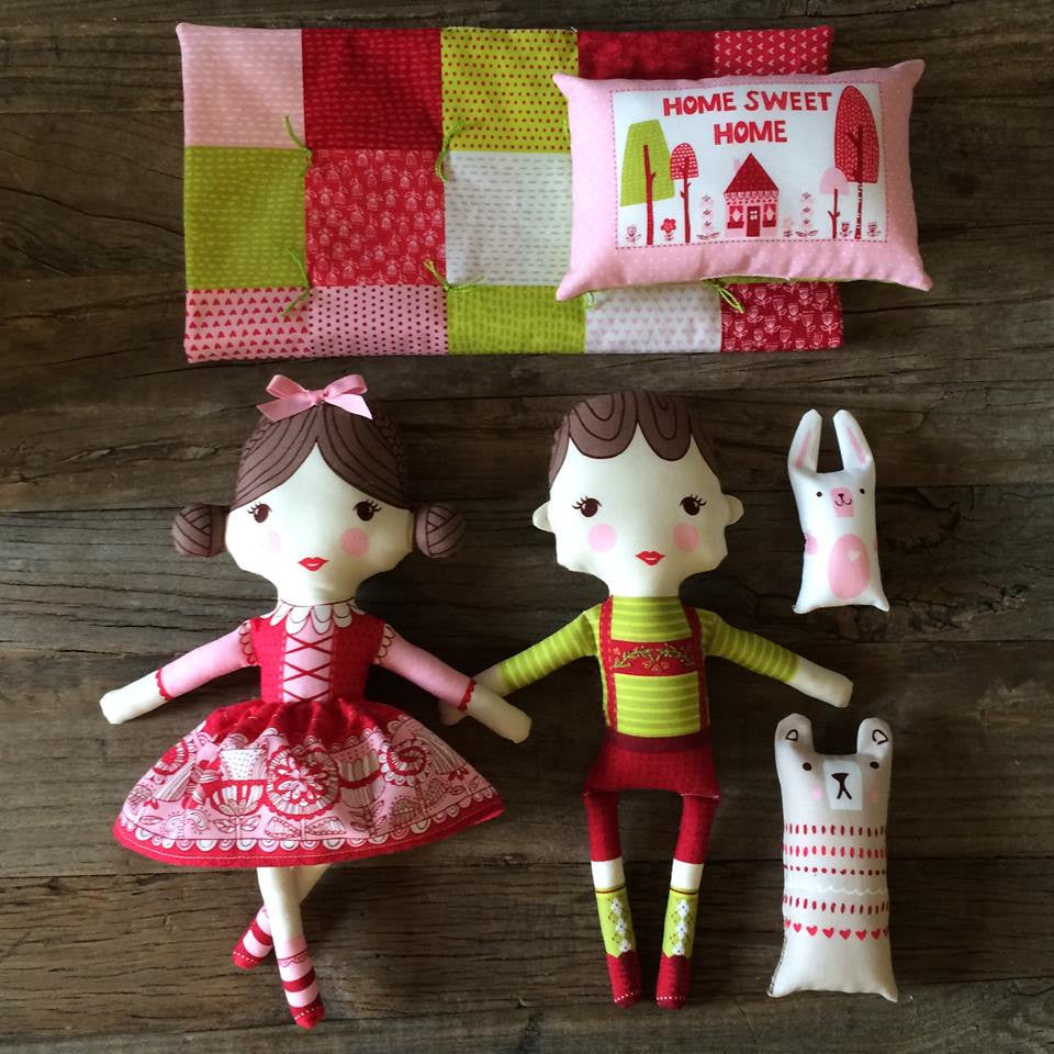 Just Another Walk in the Woods Doll Panel by Stacy Iest Hsu for Moda