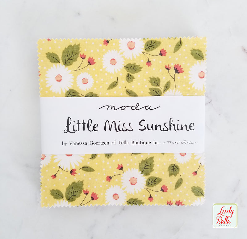 Little Miss Sunshine by Lella Boutique for Moda Charm Pack